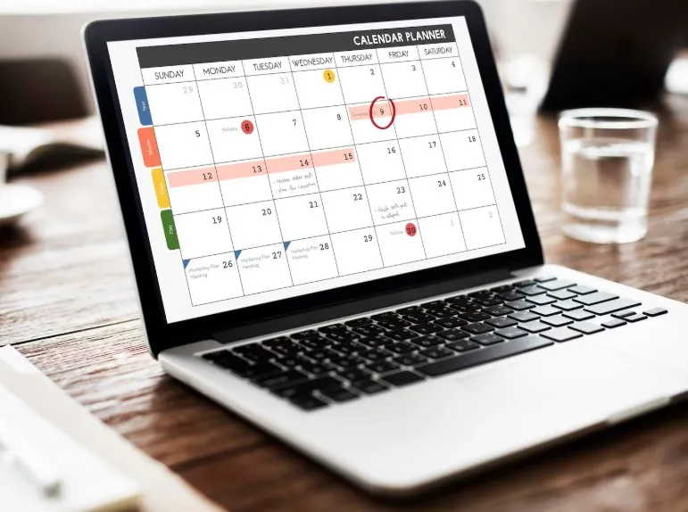 Imagen de un calendario