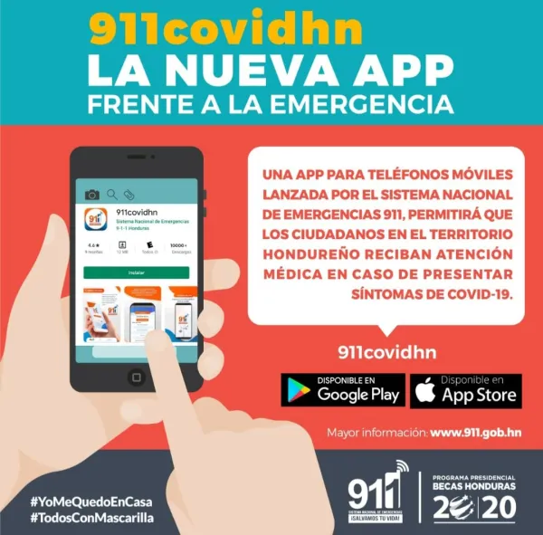 Desarrollo de la aplicación 911covidhn