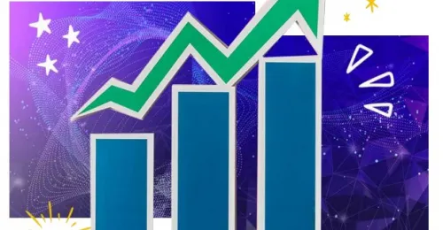 Animación de una gráfica de barras en acenso.