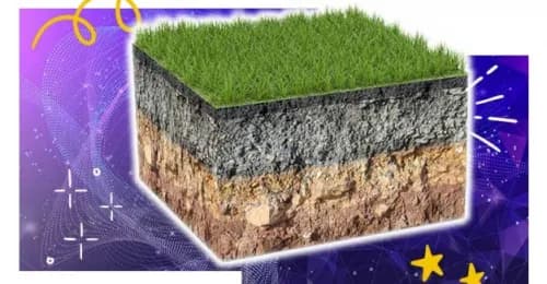 Portion of land with its layers.