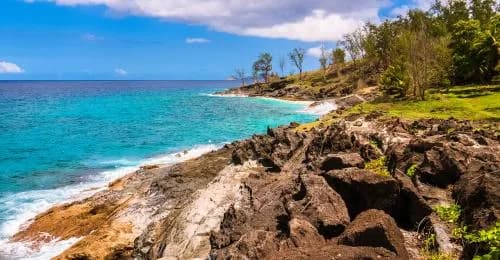 Sea and mountain landscape
