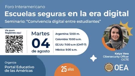 Katya Vera en el Foro Interamericano "Escuelas Seguras en la Era DIgital"
